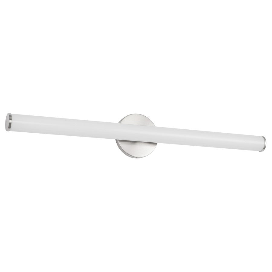 Kuzco Tectra 30" Silver Dimmable LED Wall Sconce, Brushed Nickel