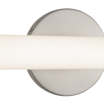 Kuzco Tectra 30" Silver Dimmable LED Wall Sconce, Brushed Nickel