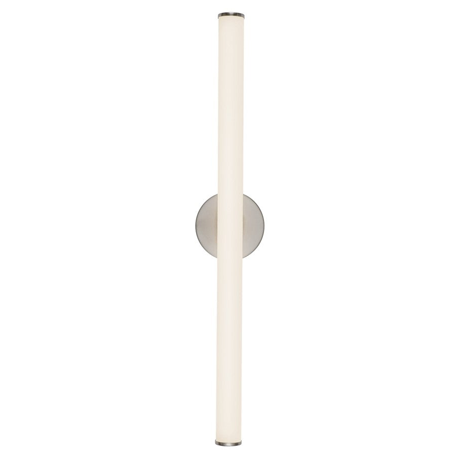 Kuzco Tectra 30" Silver Dimmable LED Wall Sconce, Brushed Nickel