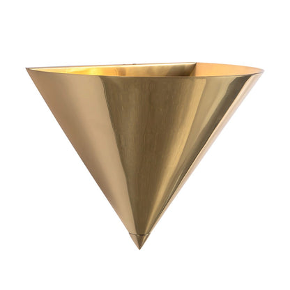 Kuzco Versus 8" Brass Wall Sconce, Patina Brass
