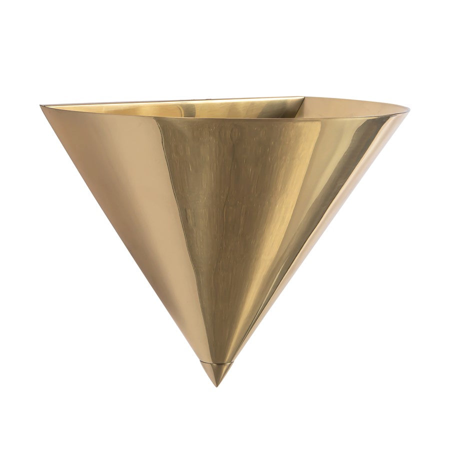 Kuzco Versus 8" Brass Wall Sconce, Patina Brass