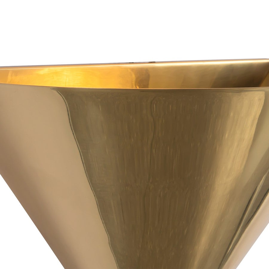 Kuzco Versus 8" Brass Wall Sconce, Patina Brass