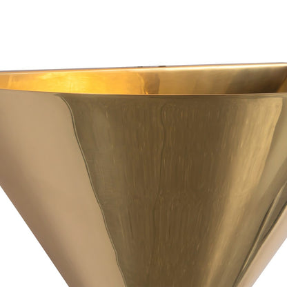 Kuzco Versus 8" Brass Wall Sconce, Patina Brass