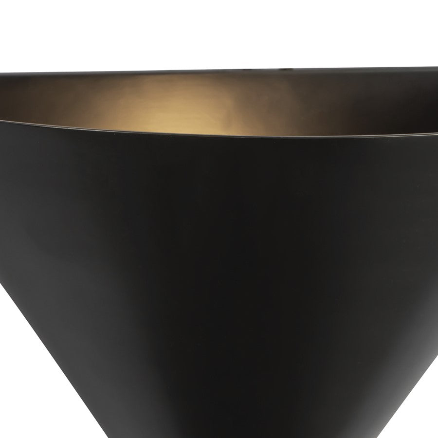 Kuzco Versus 8" Black Wall Sconce, Urban Bronze