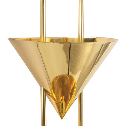 Kuzco Versus 28" Brass Wall Sconce, Patina Brass