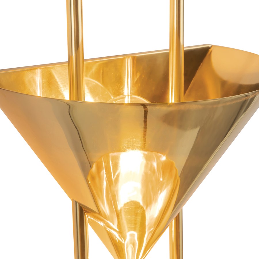 Kuzco Versus 28" Brass Wall Sconce, Patina Brass