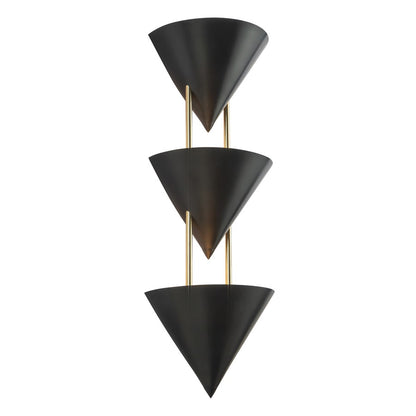 Kuzco Versus 28" Black Wall Sconce, Urban Bronze