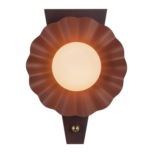 Kuzco Furrow 12" Red Wall Sconce, Burgundy - WS354012BGD