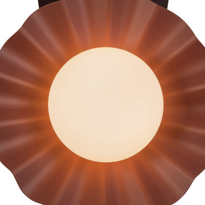 Kuzco Furrow 12" Red Wall Sconce, Burgundy