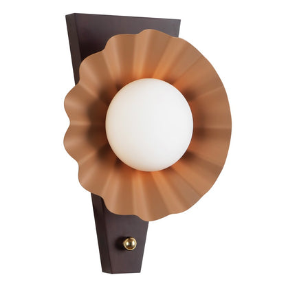 Kuzco Furrow 12" Red Wall Sconce, Peach