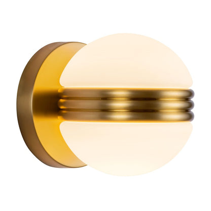 Kuzco Selene 5" Gold Dimmable LED Wall Sconce, Brushed Gold