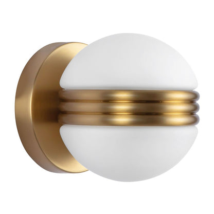 Kuzco Selene 5" Gold Dimmable LED Wall Sconce, Brushed Gold