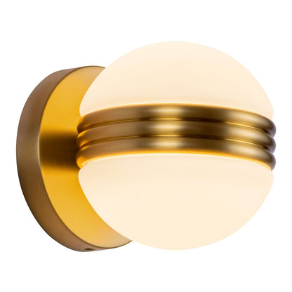 Kuzco Selene 5" Gold Dimmable LED Wall Sconce, Brushed Gold