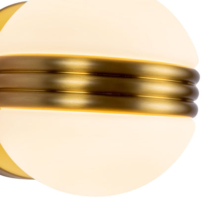 Kuzco Selene 5" Gold Dimmable LED Wall Sconce, Brushed Gold