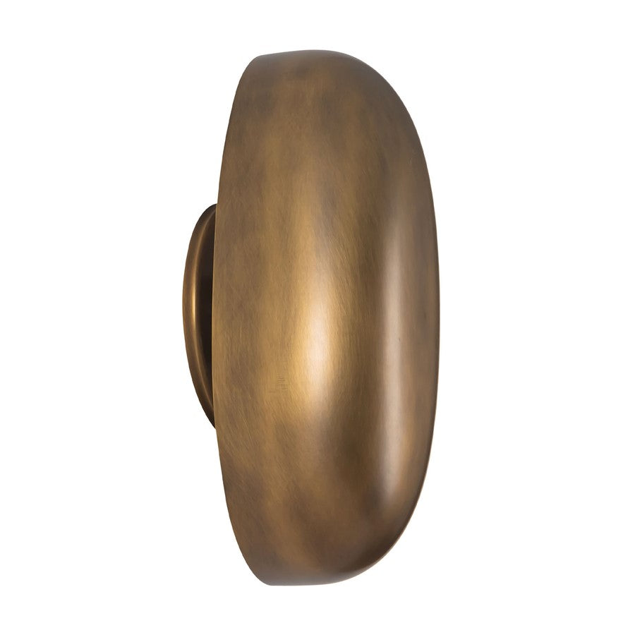 Kuzco Perle 10" Brass Dimmable LED Wall Sconce, Vintage Brass