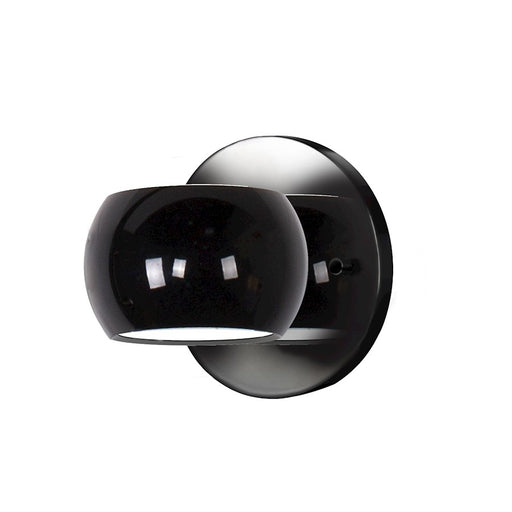 Kuzco Flux 4" LED Wall Sconce, Gloss Black/Acrylic Diffuser - WS46604-GBK