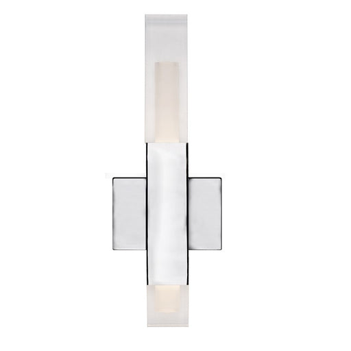 Kuzco Martelo 18" LED Wall Sconce, Chrome/Acrylic/Frosted Interior - WS53318-CH