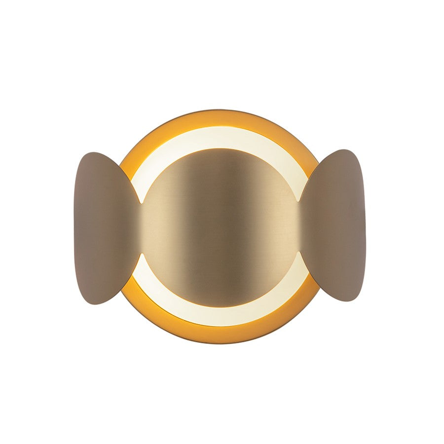 Kuzco Ciel 10" Socket Wall Sconce, Gold/Opal Glass/Steel Shade - WS59810-BG-OP
