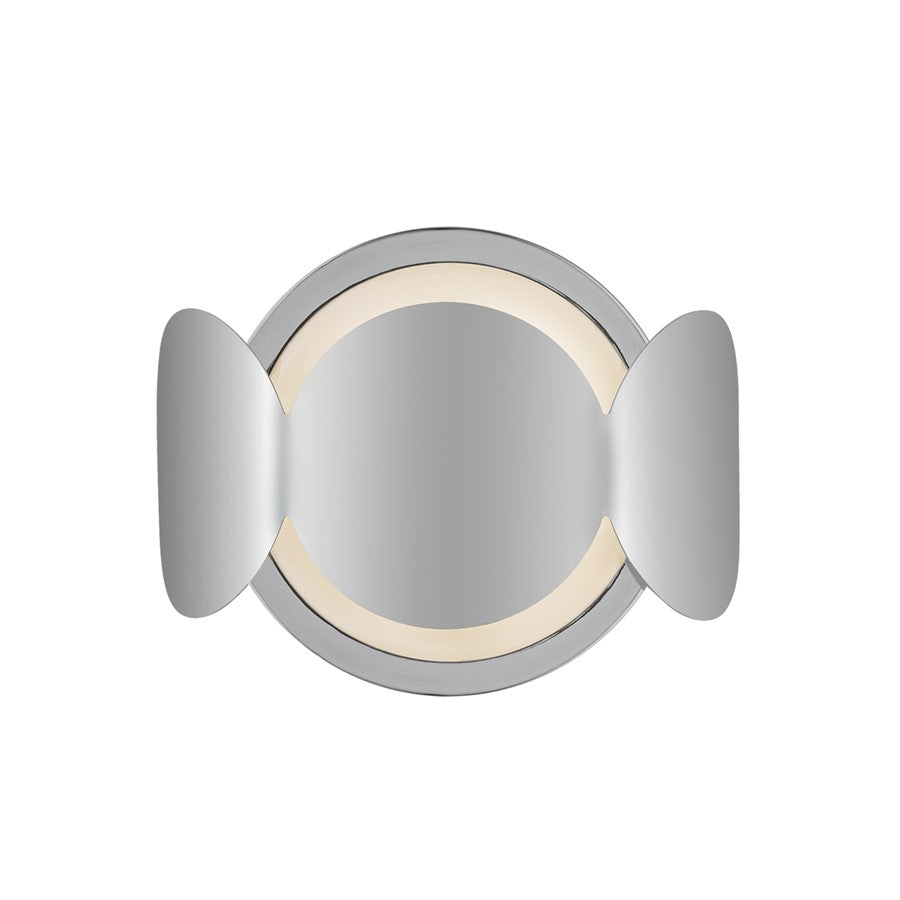 Kuzco Ciel 10" Socket Wall Sconce, Chrome/Opal Glass/Steel Shade - WS59810-CH-OP