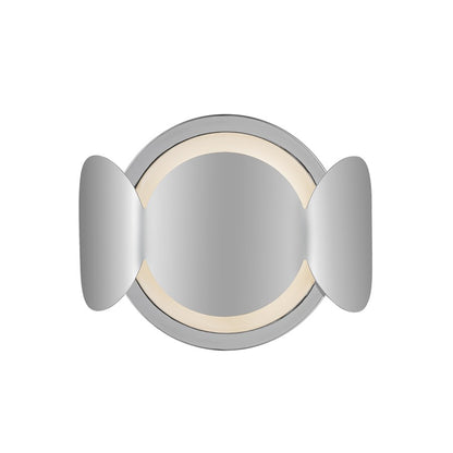 Kuzco Ciel 10" Socket Wall Sconce, Chrome/Opal Glass/Steel Shade - WS59810-CH-OP