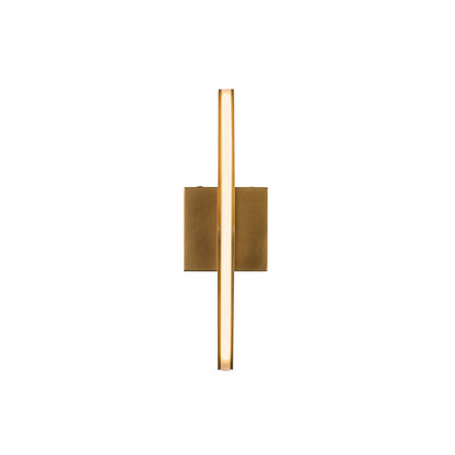 Kuzco Tachi 15in 1-Light Wall Sconce | Modern Vintage Brass Steel and Frosted Acrylic | Hallway & Bedroom Accent | Dimmable 620lm | Model WS64215-VB