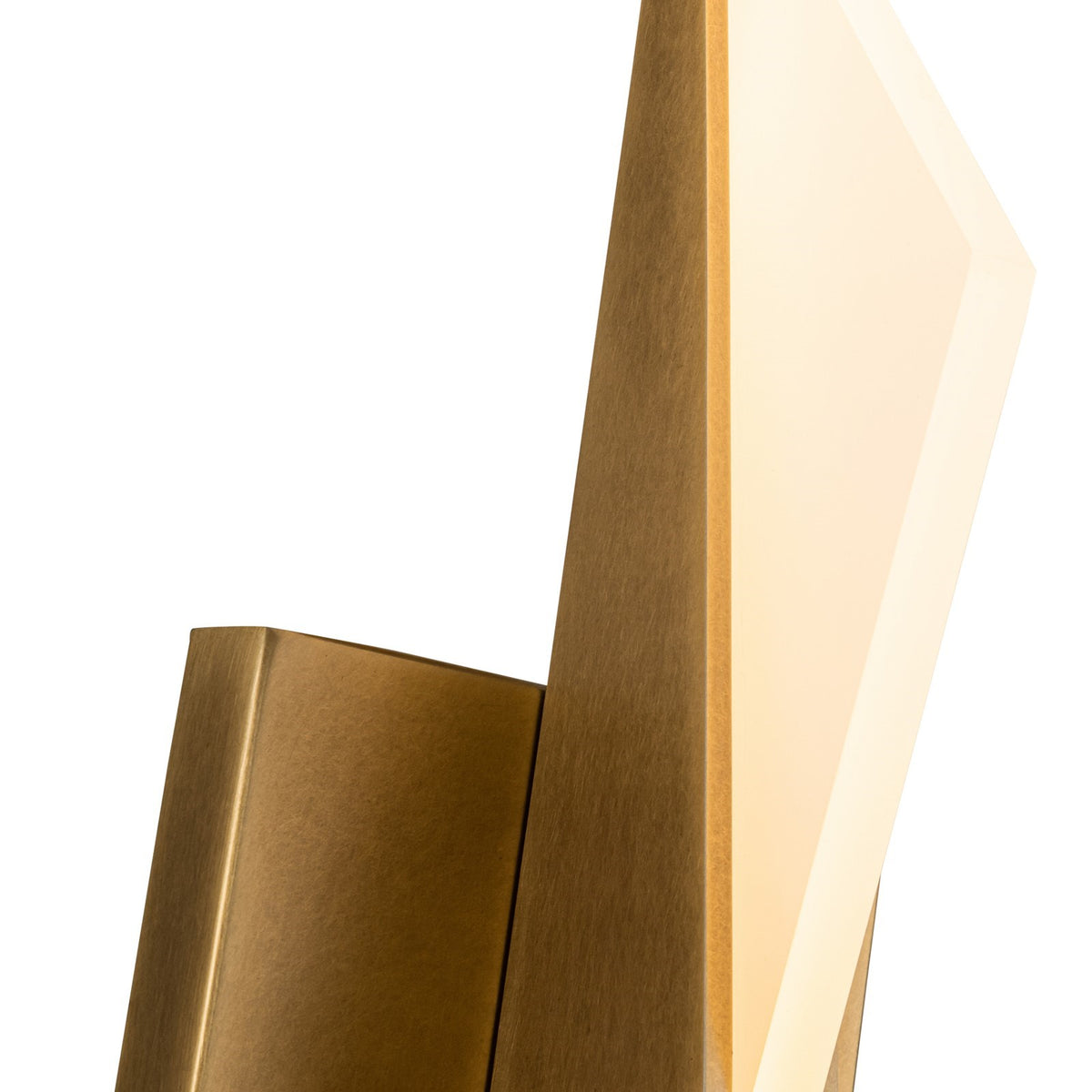 Kuzco Tachi 15in 1-Light Wall Sconce | Modern Vintage Brass Steel and Frosted Acrylic | Hallway & Bedroom Accent | Dimmable 620lm | Model WS64215-VB