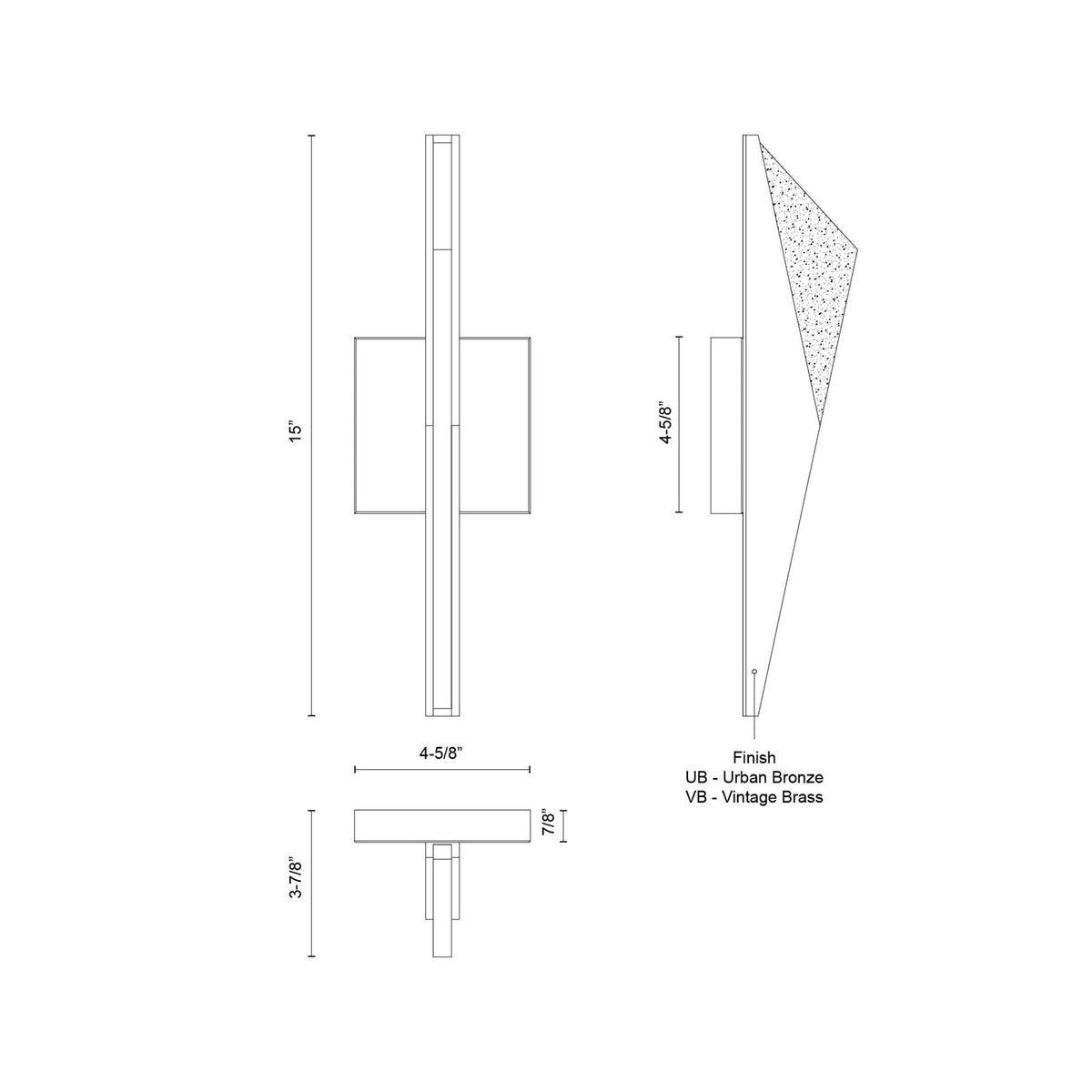 Kuzco Tachi 15in 1-Light Wall Sconce | Modern Vintage Brass Steel and Frosted Acrylic | Hallway & Bedroom Accent | Dimmable 620lm | Model WS64215-VB