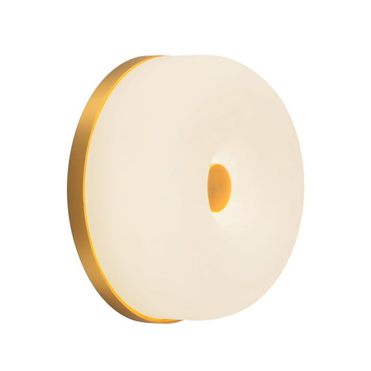 Kuzco Jada 5" Gold Dim LED Wall Sconce, Brushed Gold/Opal Glass - WS69005-BG-OP