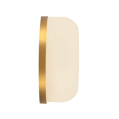 Kuzco Jada 5" Gold Dimmable LED Wall Sconce, Brushed Gold/Opal Glass