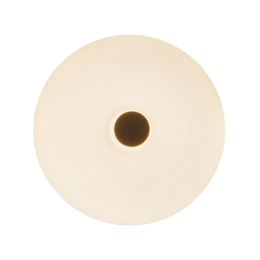 Kuzco Jada 5" Black Dimmable LED Wall Sconce, Black/Opal Glass
