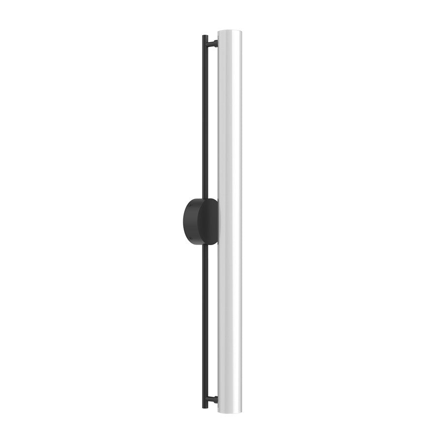 Kuzco Gramercy 36" LED Wall Sconce, Black/Frosted Glass