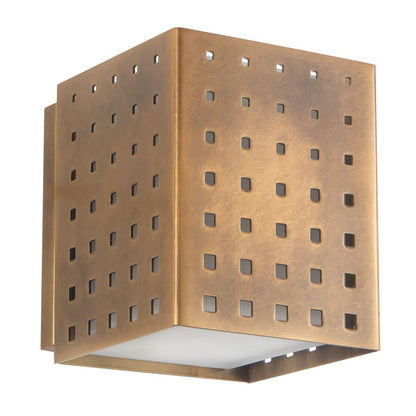 Kuzco Astoria 5" Brass Dimmable LED Wall Sconce, Vintage Brass