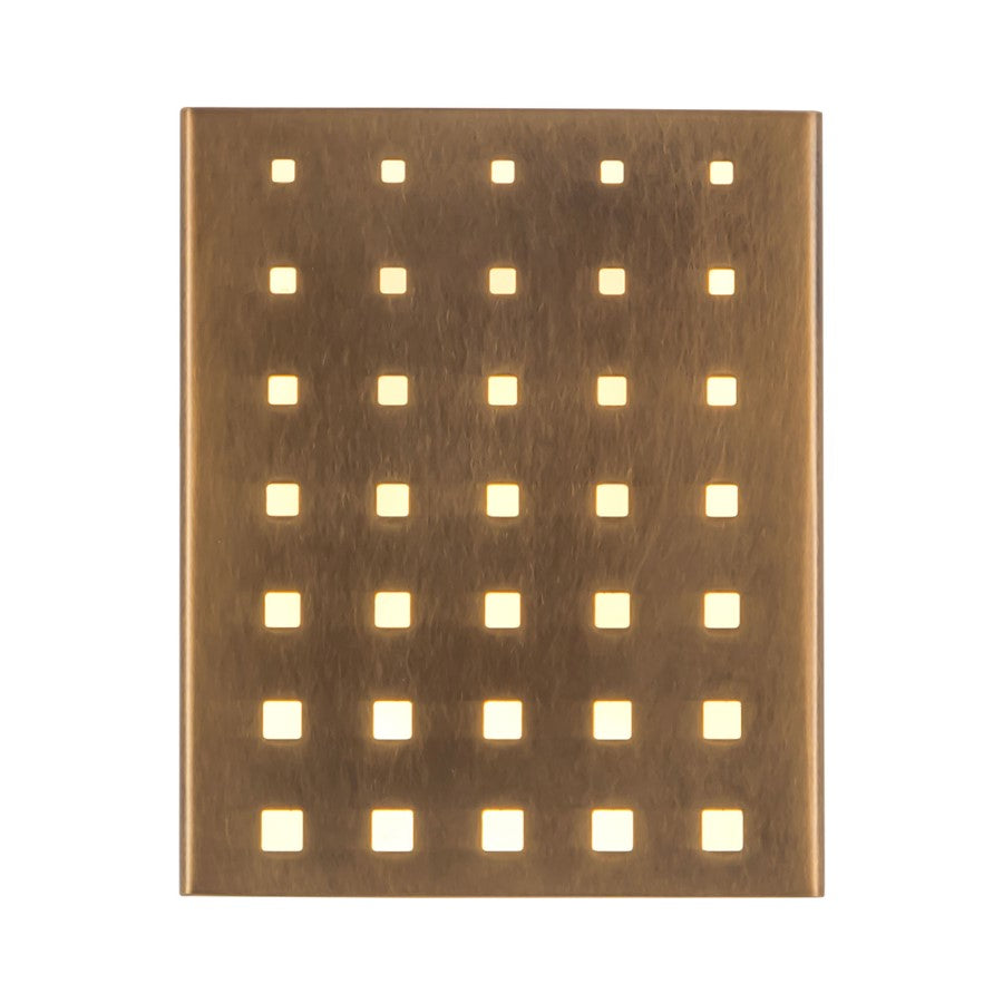 Kuzco Astoria 5" Brass Dimmable LED Wall Sconce, Vintage Brass