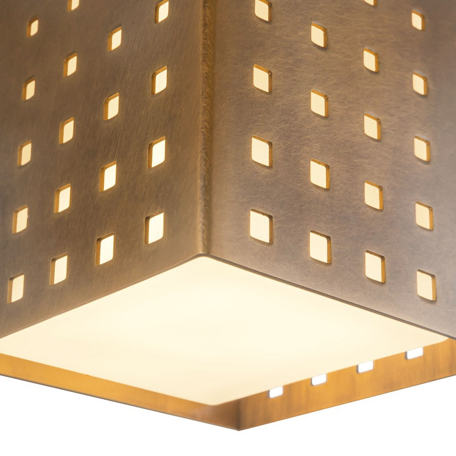 Kuzco Astoria 5" Brass Dimmable LED Wall Sconce, Vintage Brass