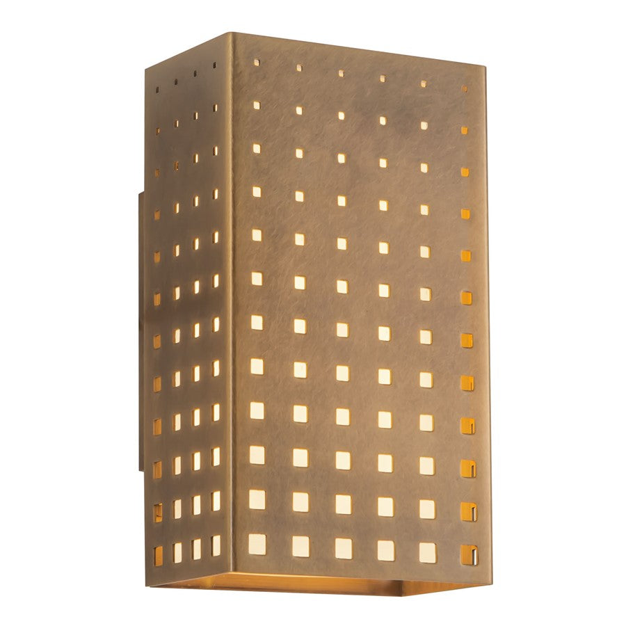 Kuzco Astoria 9" Brass Dim LED Wall Sconce, Vintage Brass - WS70809-VB