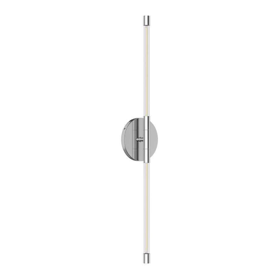 Kuzco Motif 26" LED Wall Sconce, Chrome/Clear - WS74226-CH