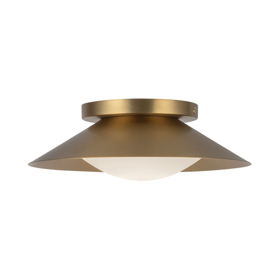 Kuzco Cleo 9" LED Wall Sconce, Gold/Opal Glass/Steel Shade