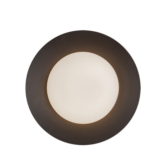 Kuzco Cleo 9" LED Wall Sconce, Black/Opal Glass/Steel Shade - WS77909-BK-OP