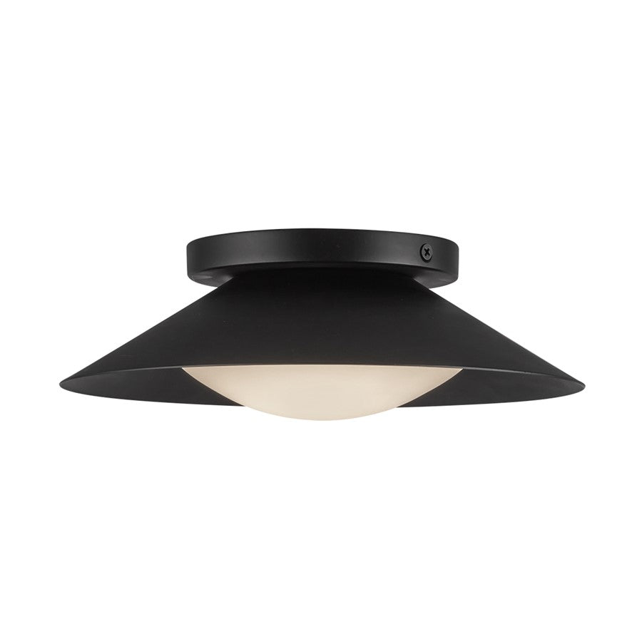 Kuzco Cleo 9" LED Wall Sconce, Black/Opal Glass/Steel Shade