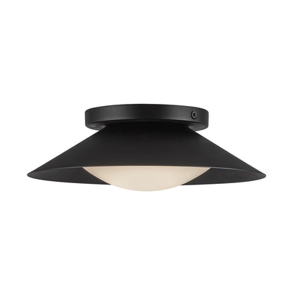 Kuzco Cleo 9" LED Wall Sconce, Black/Opal Glass/Steel Shade