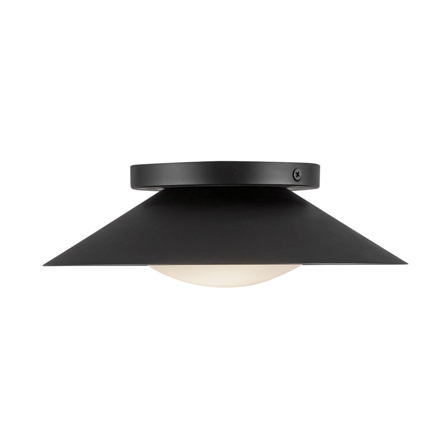 Kuzco Cleo 9" LED Wall Sconce, Black/Opal Glass/Steel Shade
