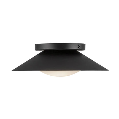 Kuzco Cleo 9" LED Wall Sconce, Black/Opal Glass/Steel Shade