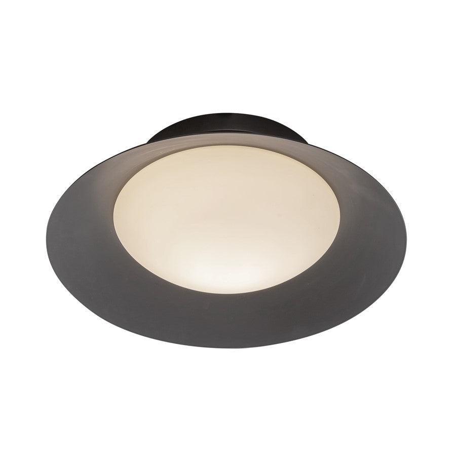 Kuzco Cleo 9" LED Wall Sconce, Black/Opal Glass/Steel Shade