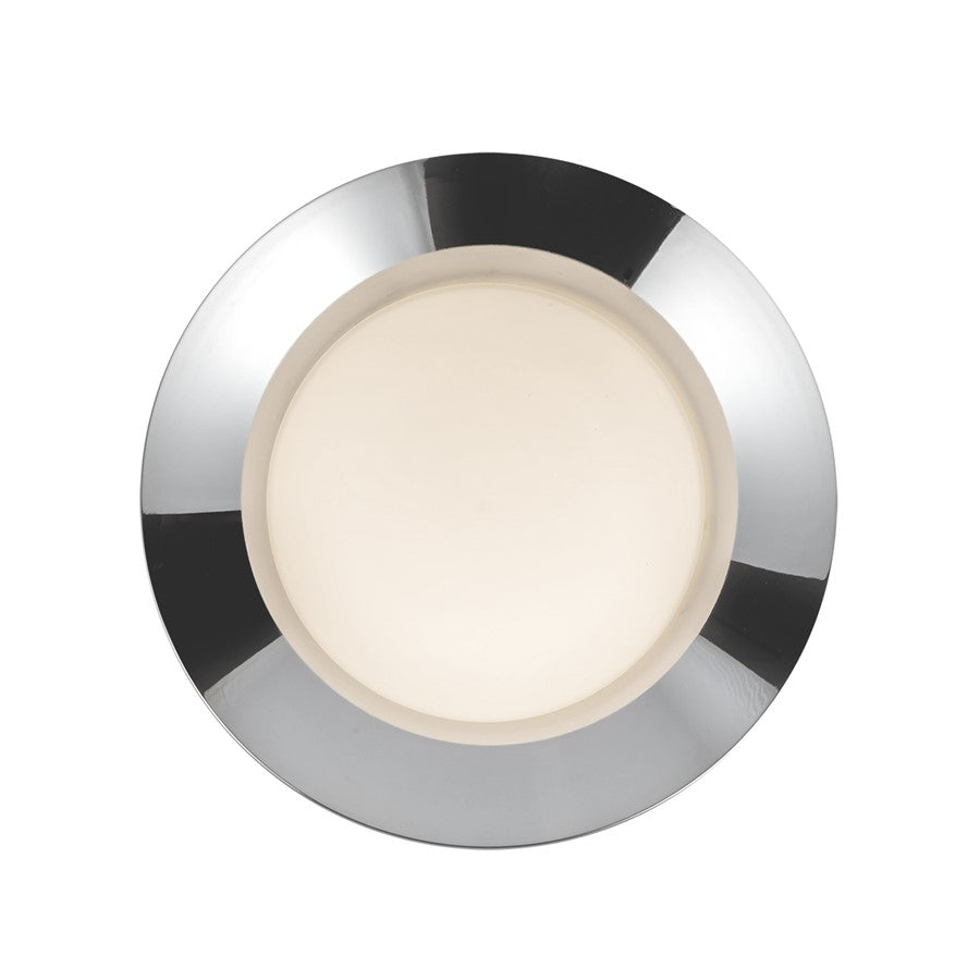 Kuzco Cleo 9" LED Wall Sconce, Chrome/Opal Glass/Steel Shade - WS77909-CH-OP