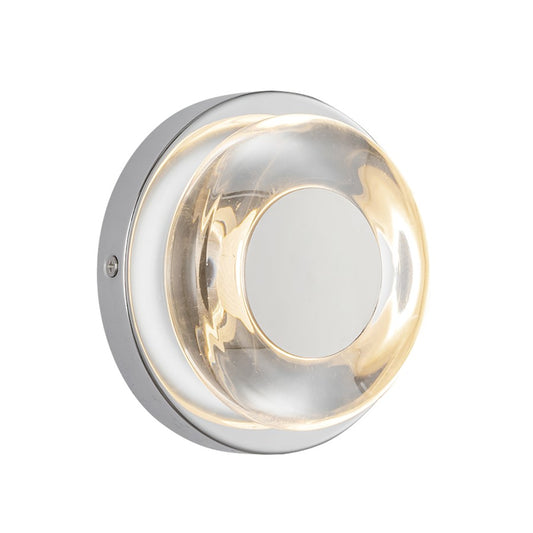 Kuzco Stephord 4" LED Wall Sconce, Chrome/Clear Glass - WS97204-CH-CL