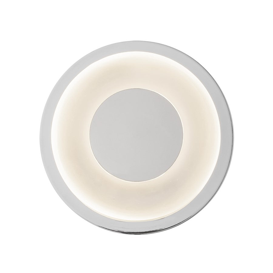 Kuzco Stephord 4" LED Wall Sconce, Chrome/Frosted Glass