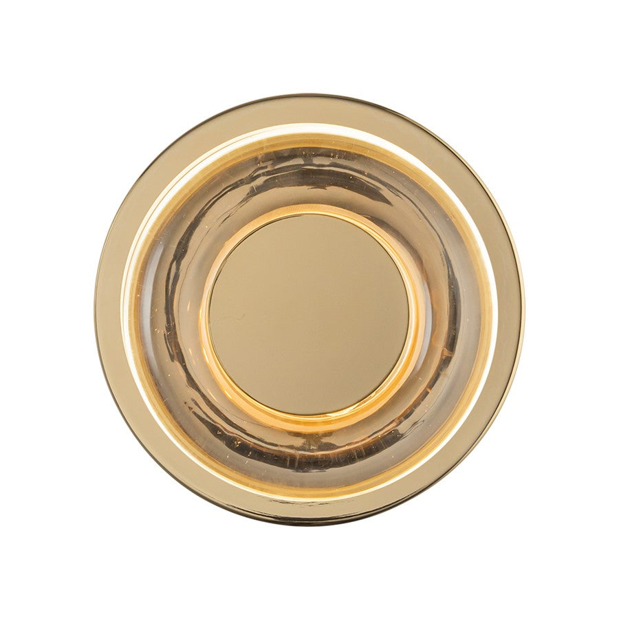 Kuzco Stephord 4" LED Wall Sconce, Metallic Brass/Clear Glass