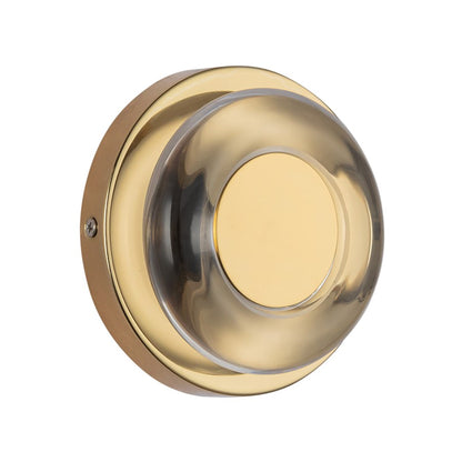 Kuzco Stephord 4" LED Wall Sconce, Metallic Brass/Clear Glass