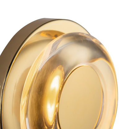 Kuzco Stephord 4" LED Wall Sconce, Metallic Brass/Clear Glass