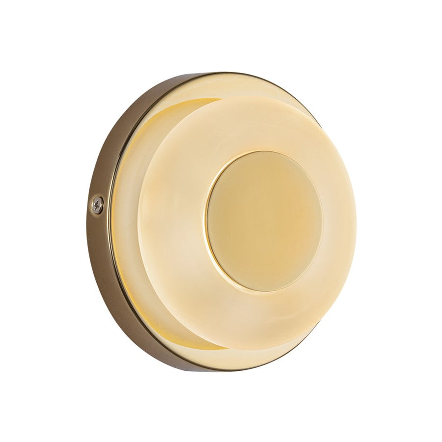 Kuzco Stephord 4" LED Wall Sconce, Metallic Brass/Frosted Glass - WS97204-MRB-FR